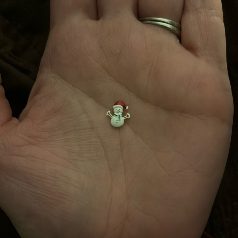 Snowman charm for jewelry